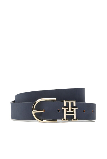 Tommy Hilfiger Дамски колан Th Lux 3.5 Nubuck AW0AW14795 Тъмносин - Mera.bg