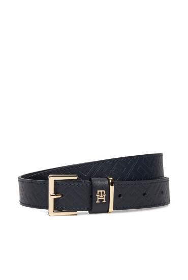Tommy Hilfiger Дамски колан Th Square 2.5 Mono Go AW0AW17974 Тъмносин - Mera.bg