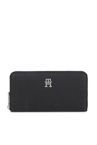 Tommy Hilfiger Дамски портфейл Th Emblem Large Za AW0AW15275 Black BDS - Mera.bg