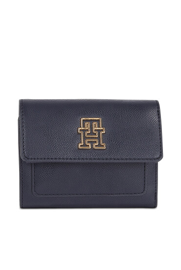 Tommy Hilfiger Дамски портфейл Th Timeless Med Flap W Bill AW0AW15258 Тъмносин - Mera.bg