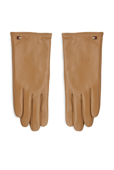 Tommy Hilfiger Дамски ръкавици Essential Flag Leather Gloves AW0AW15360 Бежов - Mera.bg