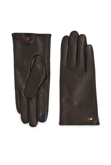 Tommy Hilfiger Дамски ръкавици Essential Flag Leather Gloves AW0AW15360 Черен - Mera.bg