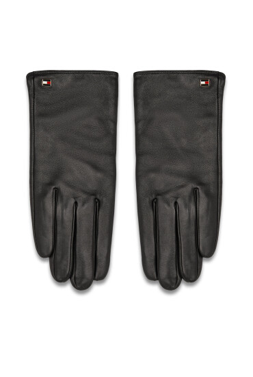 Tommy Hilfiger Дамски ръкавици Essential Flag Leather Gloves AW0AW15360 Черен - Mera.bg