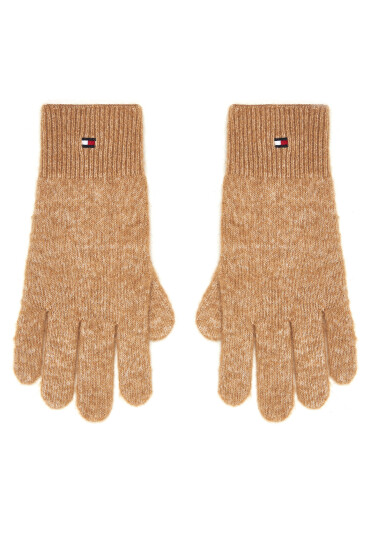 Tommy Hilfiger Дамски ръкавици Flag Fluffy AW0AW17797 Бежов - Mera.bg