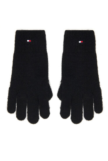 Tommy Hilfiger Дамски ръкавици Flag Fluffy AW0AW17797 Черен - Mera.bg