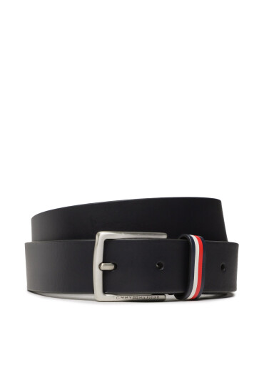 Tommy Hilfiger Детски колан Leather Belt AU0AU01560 Тъмносин - Mera.bg