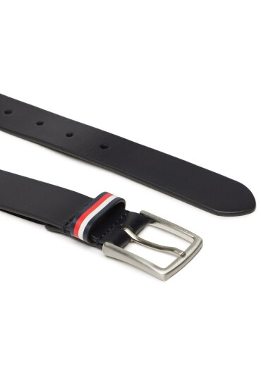 Tommy Hilfiger Детски колан Leather Belt AU0AU01560 Тъмносин - Mera.bg