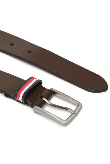 Tommy Hilfiger Детски колан Leather Belt AU0AU01677 Кафяв - Mera.bg
