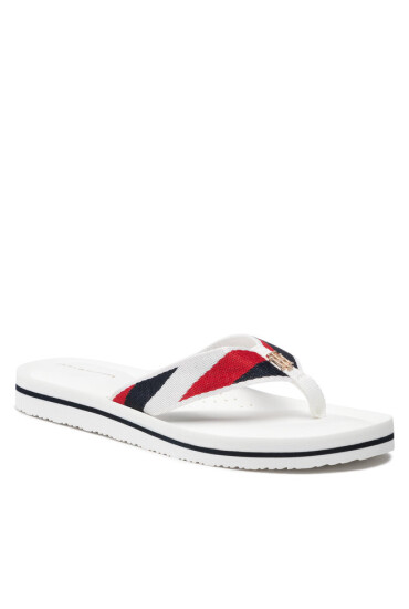 Tommy Hilfiger Джапанки Th Stripy Comfort Beach Sandal FW0FW06446 White YBR - Mera.bg