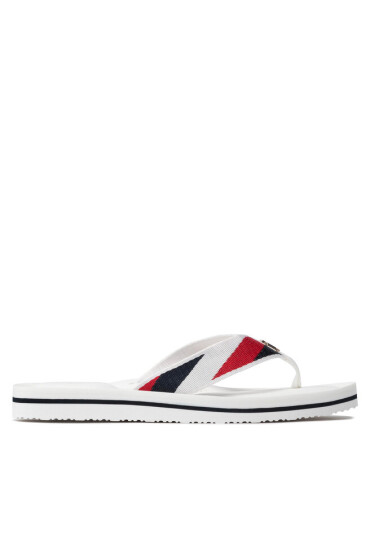 Tommy Hilfiger Джапанки Th Stripy Comfort Beach Sandal FW0FW06446 White YBR - Mera.bg