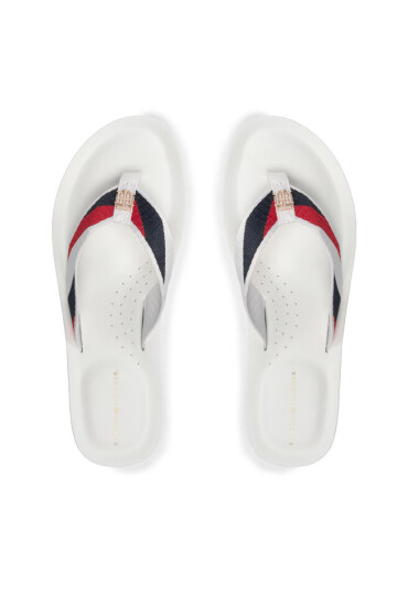Tommy Hilfiger Джапанки Th Stripy Comfort Beach Sandal FW0FW06446 White YBR - Mera.bg