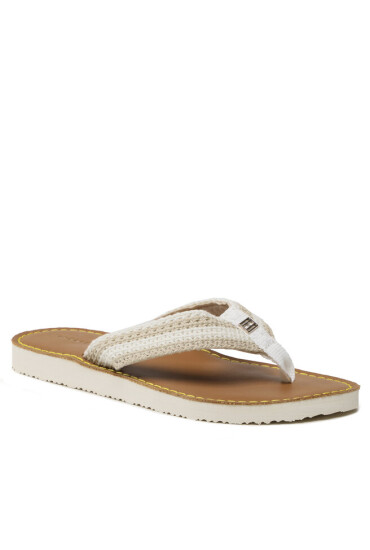 Tommy Hilfiger Джапанки Feminne Crochet Flip Flop FW0FW07261 Light Sandalwood RBS - Mera.bg
