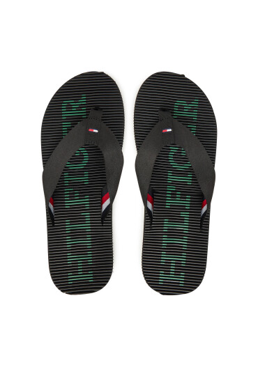 Tommy Hilfiger Джапанки Massage Beach Sandal FM0FM05443 Черен - Mera.bg
