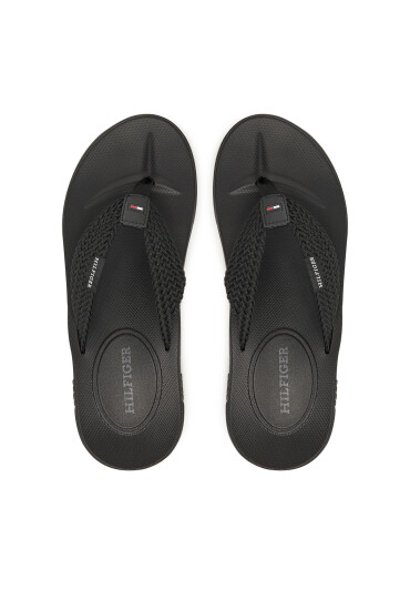 Tommy Hilfiger Джапанки Molded Web Beach Sandal FM0FM05434 Черен - Mera.bg