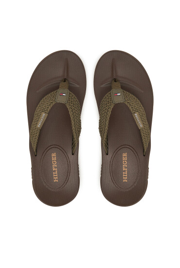 Tommy Hilfiger Джапанки Molded Web Beach Sandal FM0FM05434 Каки - Mera.bg