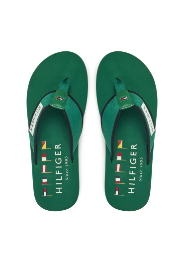 Tommy Hilfiger Джапанки Patch Hilfiger Beach Sandal FM0FM05435 Зелен - Mera.bg