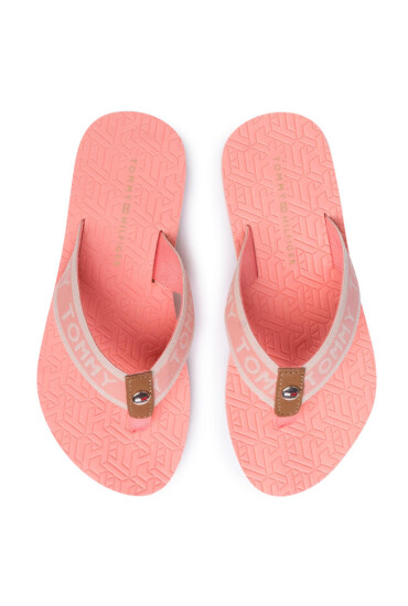 Tommy Hilfiger Джапанки Th Embossed Flat Beach Sandal FW0FW04805 Island Coral SN7 - Mera.bg