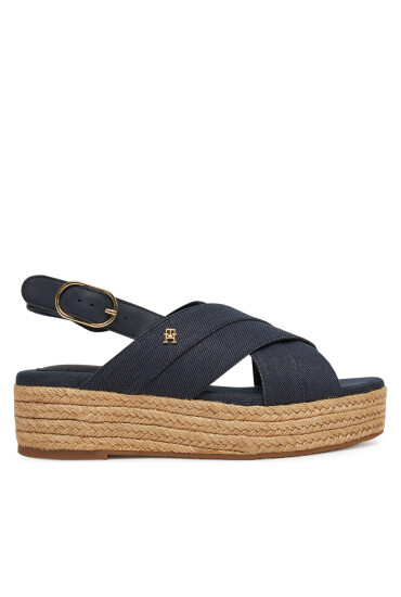 Tommy Hilfiger Еспадрили Denim Espadrille Platform Sandal FW0FW08669 Тъмносин - Mera.bg