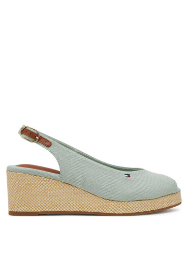 Tommy Hilfiger Еспадрили Flag Mid Wedge Espad Slingback FW0FW08595 Светлосиньо - Mera.bg