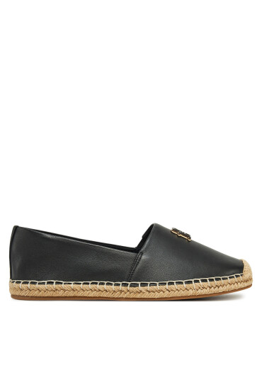 Tommy Hilfiger Еспадрили Th Logo Leather Espadrille FW0FW08540 Черен - Mera.bg