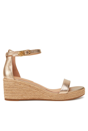 Tommy Hilfiger Еспадрили Th Metallic Mid Wedge Espadrille FW0FW08663 Златист - Mera.bg