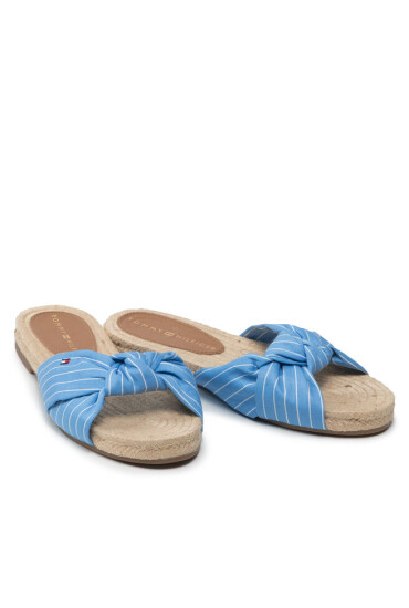 Tommy Hilfiger Еспадрили Th Stripes Flat Espadrille FW0FW06529 Светлосиньо - Mera.bg