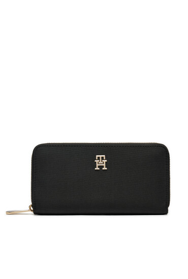 Tommy Hilfiger Голям дамски портфейл AW0AW16584 Черен - Mera.bg