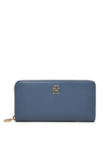 Tommy Hilfiger Голям дамски портфейл Distinct AW0AW16592 Син - Mera.bg
