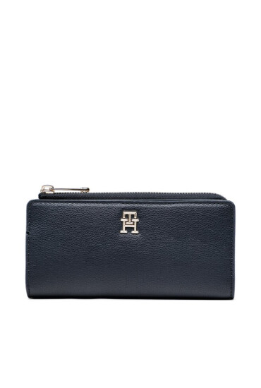 Tommy Hilfiger Голям дамски портфейл Life Large Za AW0AW14643 Тъмносин - Mera.bg
