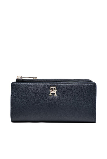 Tommy Hilfiger Голям дамски портфейл Life Large Za AW0AW14643 Тъмносин - Mera.bg