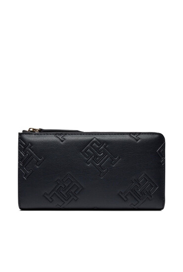 Tommy Hilfiger Голям дамски портфейл Th Central Cc And Coin Тъмносин - Mera.bg