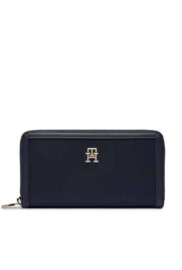 Tommy Hilfiger Голям дамски портфейл Th Essential S Large Za AW0AW15749 Тъмносин - Mera.bg