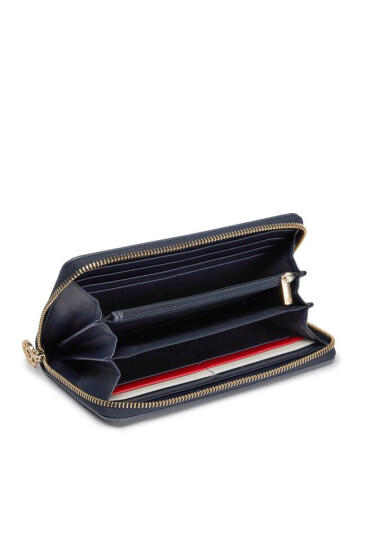 Tommy Hilfiger Голям дамски портфейл Th Essential S Large Za AW0AW15749 Тъмносин - Mera.bg