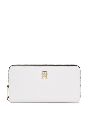 Tommy Hilfiger Голям дамски портфейл Th Essential Sc Large Za Corp AW0AW16094 Бял - Mera.bg