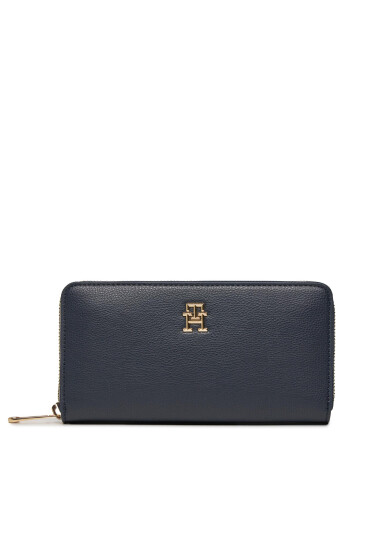 Tommy Hilfiger Голям дамски портфейл Th Essential Sc Large Za Corp AW0AW16094 Тъмносин - Mera.bg