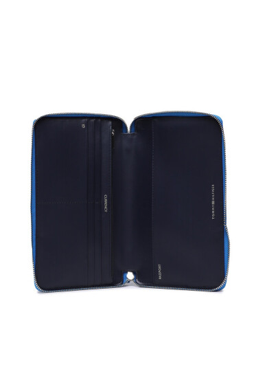 Tommy Hilfiger Голям дамски портфейл Th Travel Travel Wallet AW0AW14811 Син - Mera.bg
