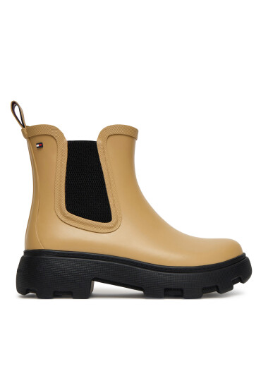 Tommy Hilfiger Гумени ботуши Rubber Flag Cleated FW0FW08637 Кафяв - Mera.bg