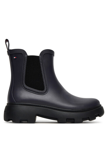 Tommy Hilfiger Гумени ботуши Rubber Flag Cleated FW0FW08637 Тъмносин - Mera.bg