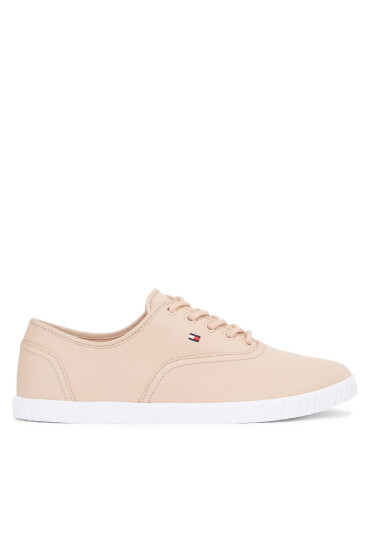 Tommy Hilfiger Гуменки Canvas Lace Up Sneaker FW0FW07805 Бежов - Mera.bg