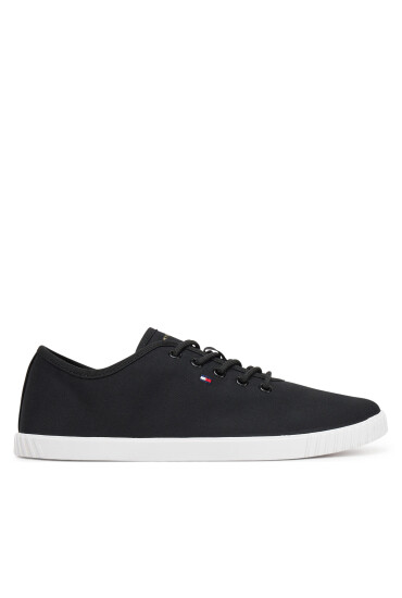 Tommy Hilfiger Гуменки Canvas Lace Up Sneaker FW0FW08641 Черен - Mera.bg