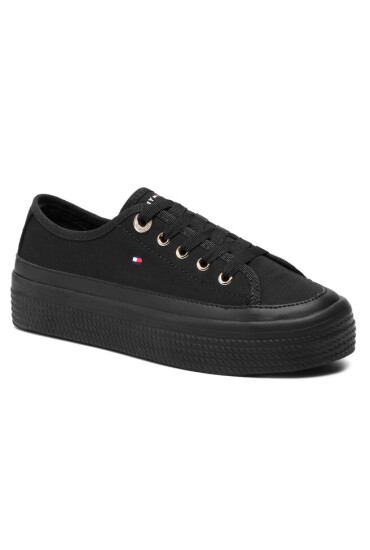 Tommy Hilfiger Гуменки Corporate Flatform Sneaker FW0FW02456 Black 990 - Mera.bg