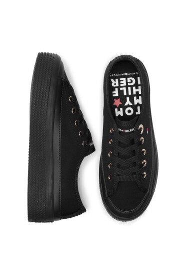 Tommy Hilfiger Гуменки Corporate Flatform Sneaker FW0FW02456 Black 990 - Mera.bg