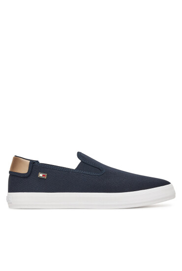 Tommy Hilfiger Гуменки Vulc Canvas Slip-On Sneaker FW0FW08645 Тъмносин - Mera.bg
