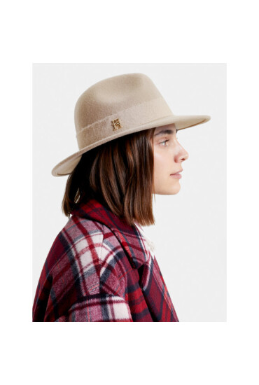 Tommy Hilfiger Капела Limitless Chic Fedora AW0AW15298 Бежов - Mera.bg