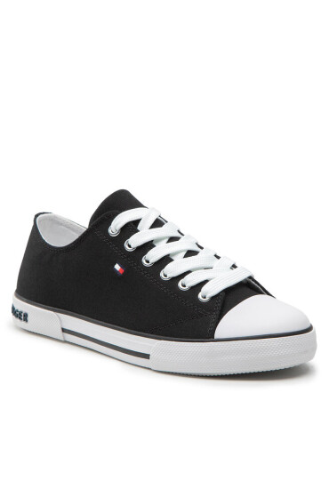 Tommy Hilfiger Кецове Low Cut Lace-Up Sneaker T3X4-32207-0890 S Black 999 - Mera.bg
