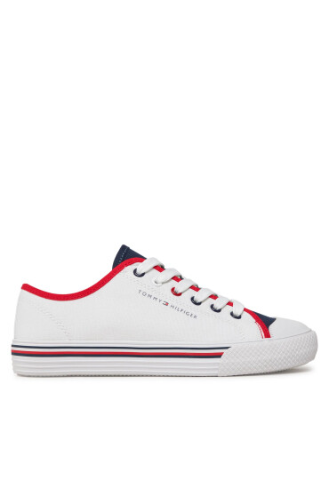 Tommy Hilfiger Кецове Low Cut Lace Up Sneaker T3X9-33325-0890 S White/Blue/Red Y003 - Mera.bg