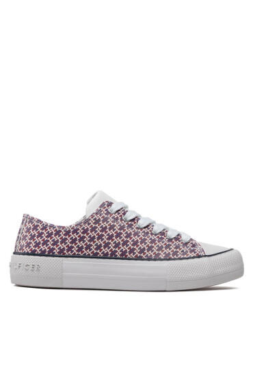 Tommy Hilfiger Кецове Lowcut Lace-Up Sneaker T3A9-32289-0753 S White/Bordeaux X665 - Mera.bg