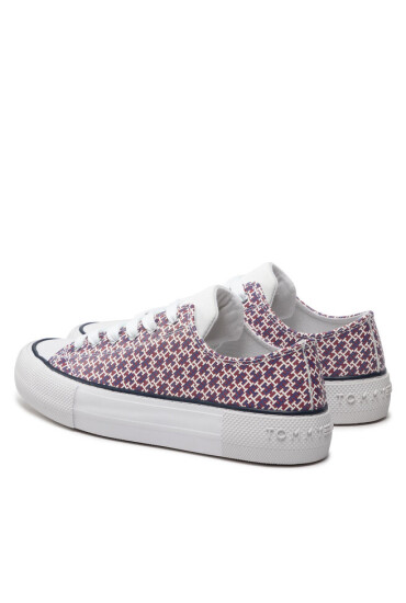 Tommy Hilfiger Кецове Lowcut Lace-Up Sneaker T3A9-32289-0753 S White/Bordeaux X665 - Mera.bg