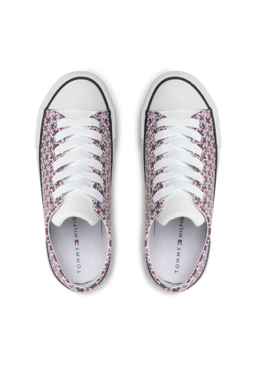 Tommy Hilfiger Кецове Lowcut Lace-Up Sneaker T3A9-32289-0753 S White/Bordeaux X665 - Mera.bg
