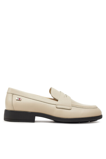 Tommy Hilfiger Лоуфъри Flag Leather Classic Loafer FW0FW08030 Бежов - Mera.bg